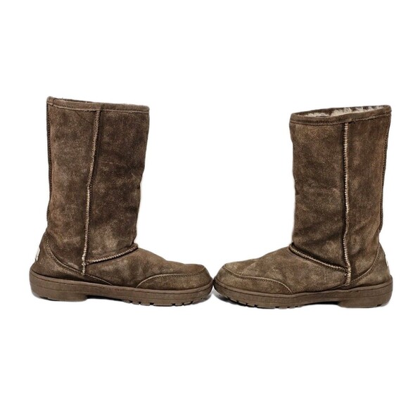Bearpaw Boots Womens Meadow Size 9 Sheepskin Footbed Suede Upper Brown - Picture 3 of 11
